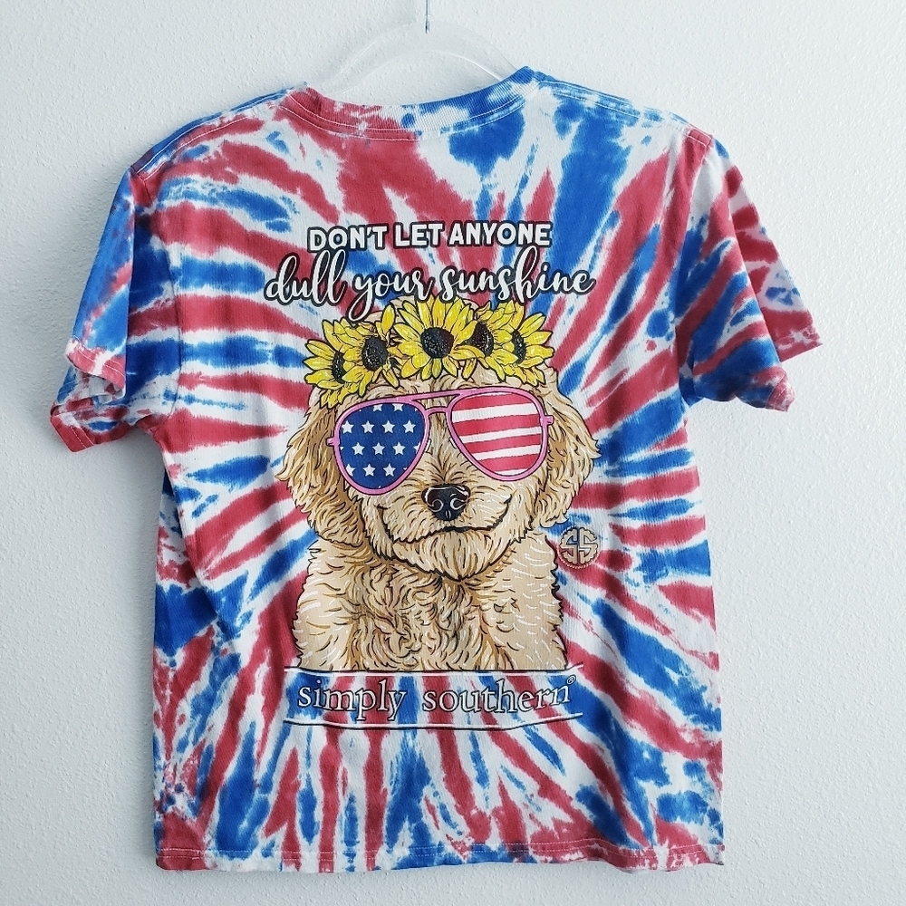 Simply Southern Doodle 4th July Short Sleeve Patriotic Shirt